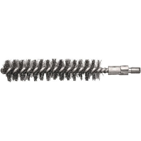 Brosse tube L.115mm D.15mm VA coupe ondulée L.80mm 10 LESSMANN