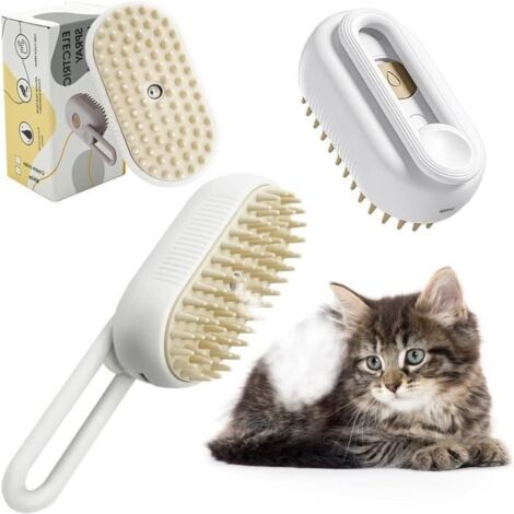 Brosse vapeur chat Brosse chat 3 en 1 Peigne De Massage En Spray Pour Chats Cat Steamy Brosse Brosse Chien Chat à Vapeur Avec Réser