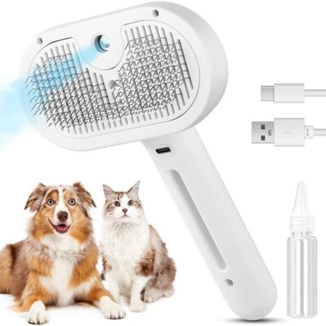 Brosse vapeur pour chat et chien – Brosse de toilettage pour animaux, accessoire de soin du pelage