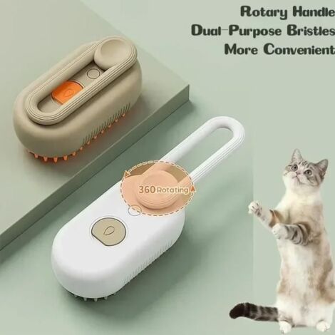 Brosse vapeur pour Chat et chien, brosse électrique pour poils de chats et Chiens
