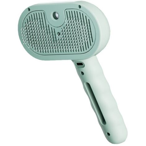 Brosse vapeur pour chats et chiens, brosse d'épilation avec réservoir d'eau, verte