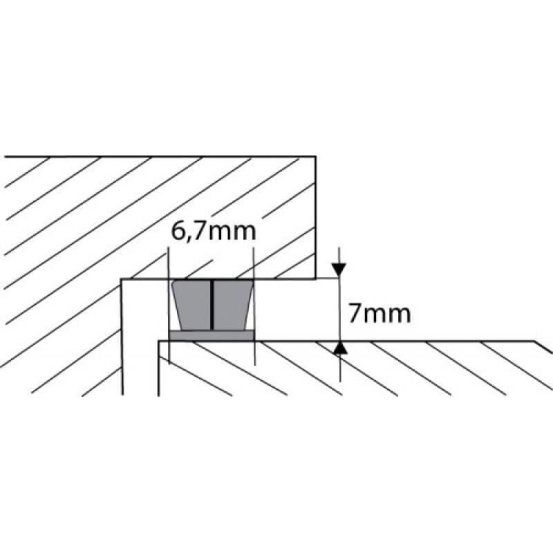 Brosse velours adhésive pour menuiseries pvc et alu espace 4-7 mm en rouleau de 7.5 ml - ellen