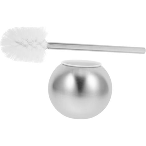 Brosse WC Acier Inoxydable avec Support de Rangement Tête Ronde Drainante