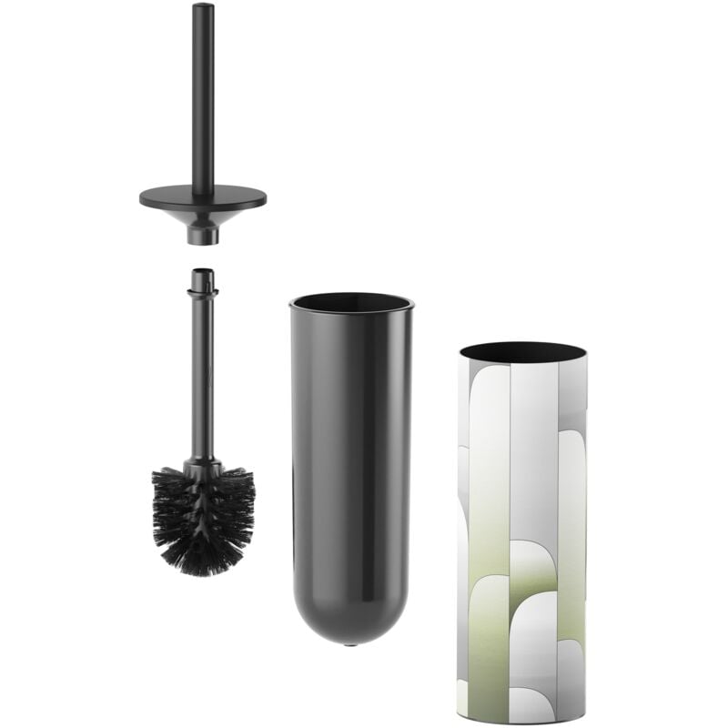 Inda - Brosse wc autoportante My Art - Gris intérieur haut