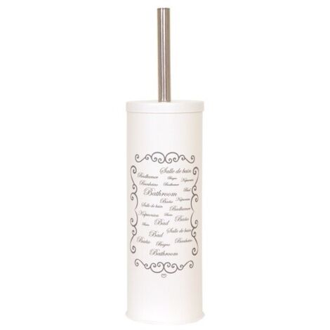 Brosse wc avec support Acier PARIS Crème MSV