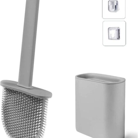 Brosse WC avec support, brosse WC flexible en silicone, rapide KLB-AquaForge