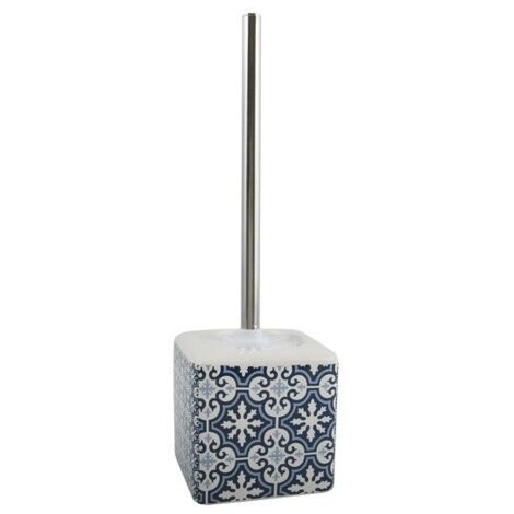 Brosse wc avec support Céramique AMADORA Bleu & Blanc MSV