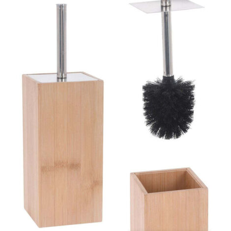 Brosse WC avec support en bambou