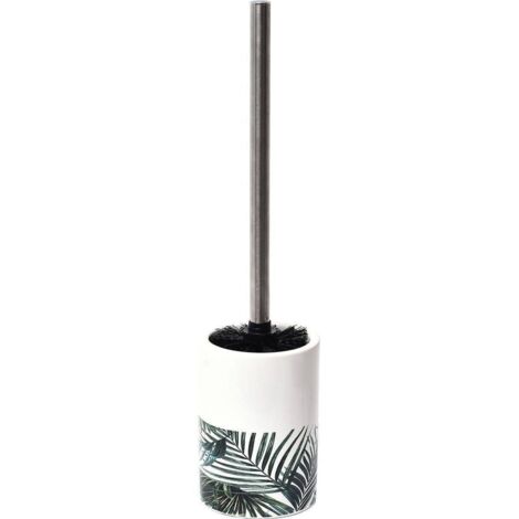 Brosse WC avec support en céramique déco Tropicale - TENDANCE