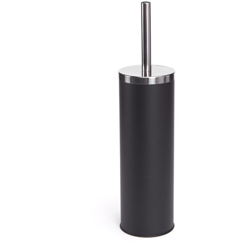 Brosse Wc avec support Inox & Acier Noir MSV