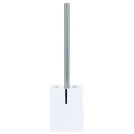 Brosse Wc avec support Polyrésine DUBAI Blanc MSV