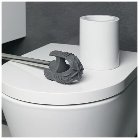 Brosse Wc avec support Porcelaine JET UNO Blanc Spirella