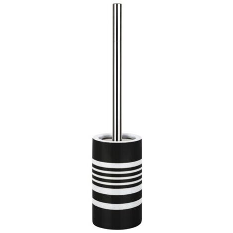 Brosse wc avec support TUBE STRIPPES Noir & Blanc Spirella
