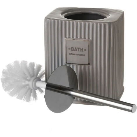 Brosse WC céramique gris