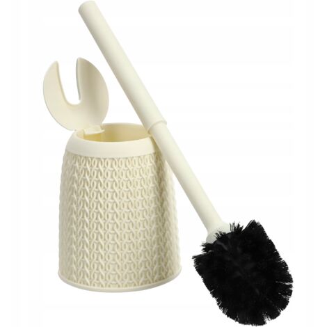 Brosse WC Curver + Récipient WC Crème