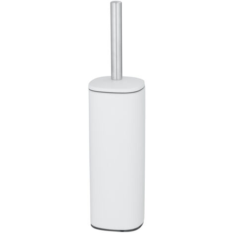 Brosse WC en acier peint ALASSIO, blanc, avec manche argenté, Wenko