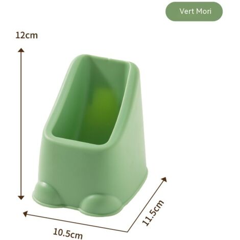 Brosse WC en forme de canard, double tête avec support, accessoire de nettoyage pour salle de bain, ne raye pas l'émail - vert [Socle seul]