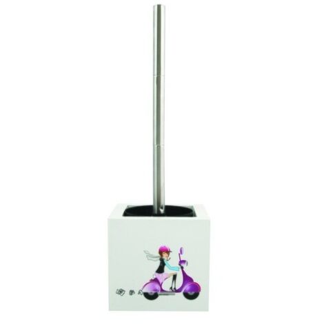 Brosse wc en MDF avec manche en acier inoxydable JANE MSV
