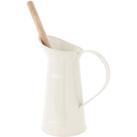 Pot à balai brosse WC en métal ivoire – Design élégant – Pour toilettes modernes – Accessoire de salle de bain raffiné – Gelco Design