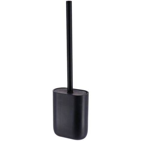 Brosse wc en polyresine ovale - noir - Tendance