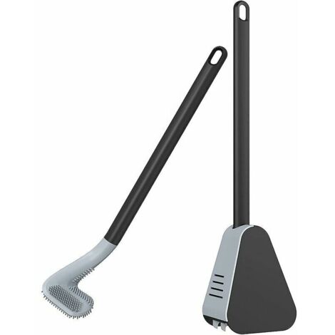 Brosse WC en silicone Noir