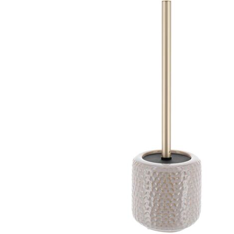 Brosse wc gres laque facon ecaille - beige - Tendance