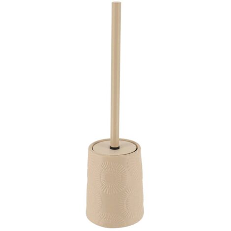 Brosse wc gres ronde ethnic spirals - beige - Tendance