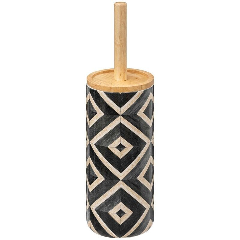 Brosse wc noir et beige canvas - 5five