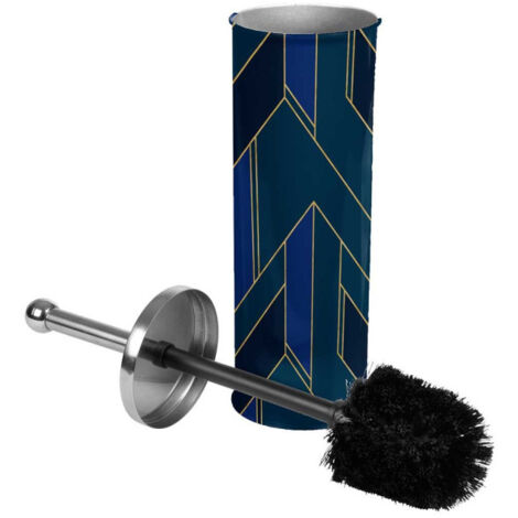 Brosse WC Imprimée "Achille" 37cm Vert & Bleu