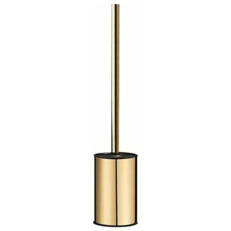 Brosse WC murale dorée en acier inoxydable 304 rond pour salle de bain (doré)