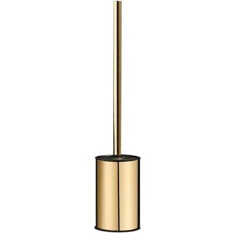Brosse WC murale dorée en acier inoxydable 304 rond pour salle de bain (doré)