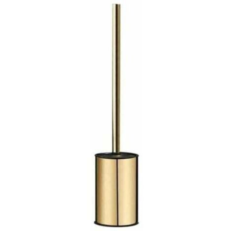 Brosse WC murale dorée en acier inoxydable 304 rond pour salle de bain (doré)