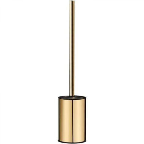 Brosse WC murale dorée en acier inoxydable 304 rond pour salle de bain (doré)