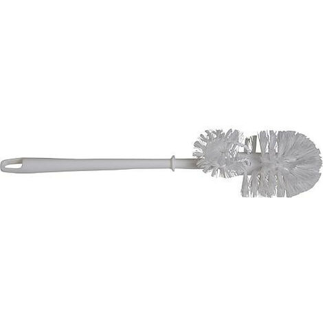 Brosse WC, plastique avec nettoyage des bords couleur : blanc