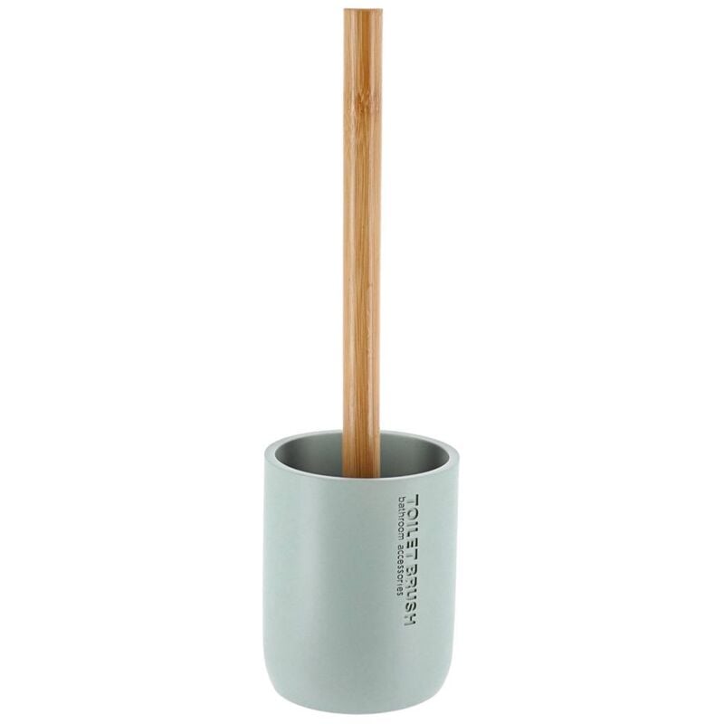 Brosse wc polyresine - vert eucalyptus bambou - Tendance