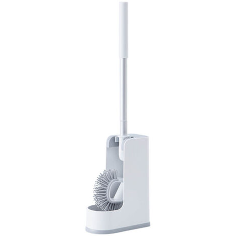 Brosse WC Silicone，Brosse de Toilette Brosse de Nettoyage Double Face Ensemble de brosse de toilette en silicone souple，pour Salle de Bain ou WC d'invités