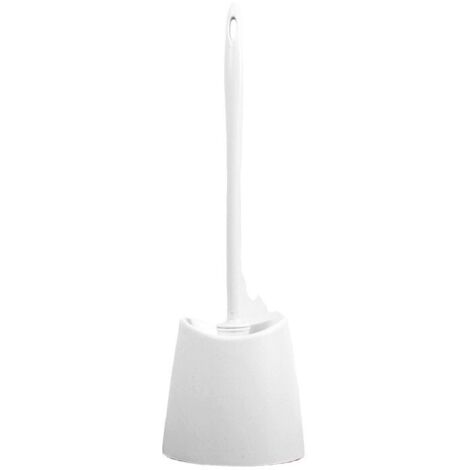 Brosse WC Standard, Brosse Noire,  Fabriquée en Espagne. Blanc. Dimension 12 x 12 x 38 cm