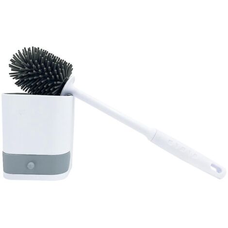 brosse Wc Suspendue Avec Poils En Silicone Avec Support Amovible, Pincette Cache, Crochet Adhsif Pour Salle De Bain Ou Wc D'invits