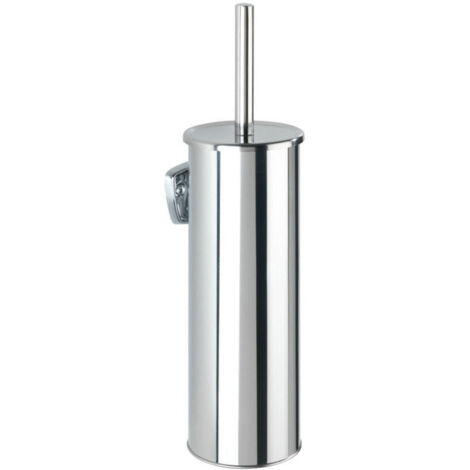 Brosse WC Suspendue murale Basic, brosse wc noire, design fermé, acier inox, 10x37x10,5 cm, brillant