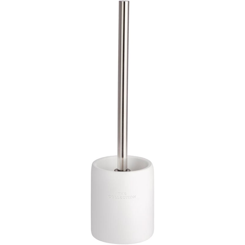 Brosse wc 'The Collection', Brosse wc noire, Polyrésine, ø 10x38 cm, Blanc - Wenko