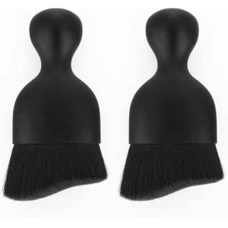 brosses anti-poussière pour intérieur de voiture,Brosse Nettoyage Voiture,Pinceau Detailing Auto,pour Nettoyer Voiture(noir)2pcs
