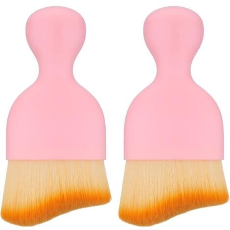brosses anti-poussière pour intérieur de voiture,Brosse Nettoyage Voiture,Pinceau Detailing Auto,pour Nettoyer Voiture(rose)2pcs