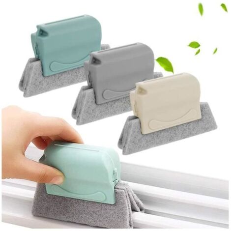 Brosses de Nettoyage pour Rainures, 3 Pièces Brosse de nettoyage de Fenêtre avec Tampons, Nettoyage Rapide de Tous les Coins ,