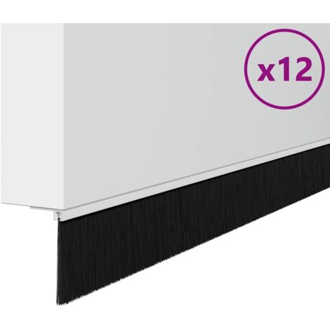 Brosses de porte adhésives 12 pcs Blanc 100 cm CFW488510
