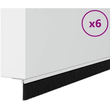Brosses de porte adhésives 6 pcs Blanc 100 cm CFW183146