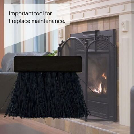 Brosses de rechange pour cheminée, 60 mm, lot de 2, noires, pour le nettoyage de la maison.