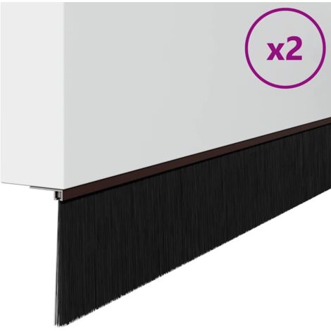 Brosses d'étanchéité pour porte à visser 2 pcs Marron 100 cm CFW127440