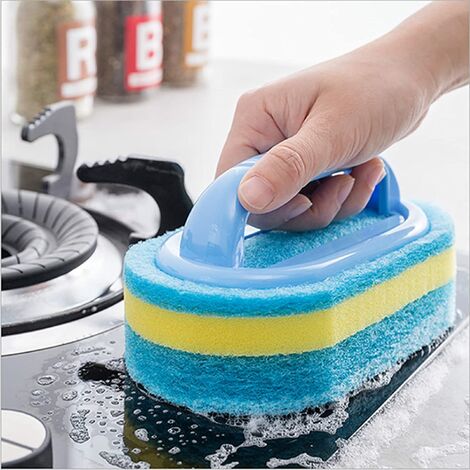 Brosses ÉPonge De Cuisine Brosse ÉPonge Ligne d'eau Brosse Piscine Nettoyage Et Accessoires pour Piscine Nettoyant Ligne Convient pour La Piscine, La Cuisine, La Salle De Bain (Bleu, 3169.5cm)——Adélal