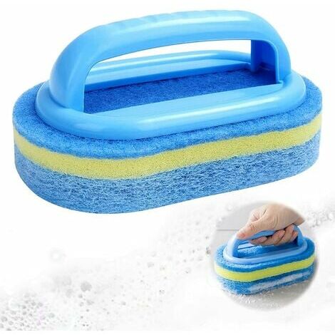 Brosses Éponge de Piscine, Brosse de Nettoyage en Éponge, Accessoire de Piscine pour Nettoyer la Saleté des Parois de la Baignoire de la Piscine