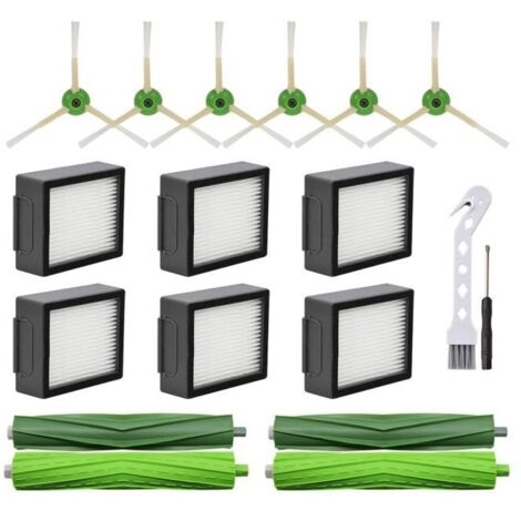 Brosses latérales et filtres HEPA pour iRobot Roomba i3 i4 i6 i7 i8 j7 E5 E6 E7 - Accessoire d'aspirateur SODIAL